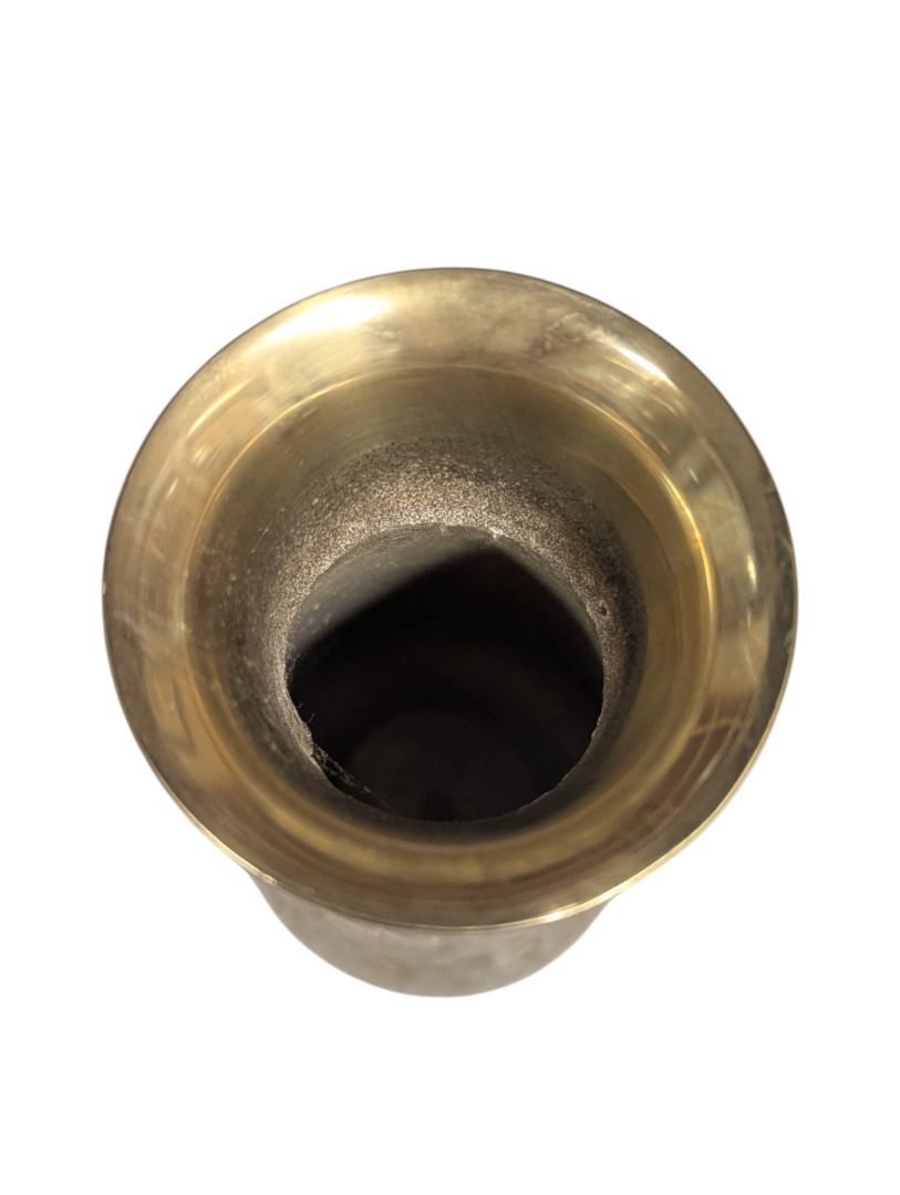 Etched Brass Vase
