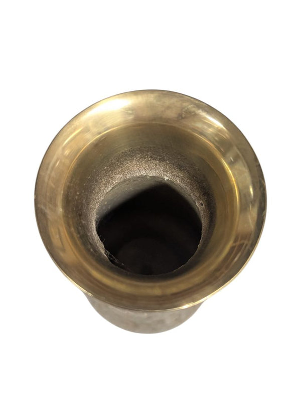Etched Brass Vase