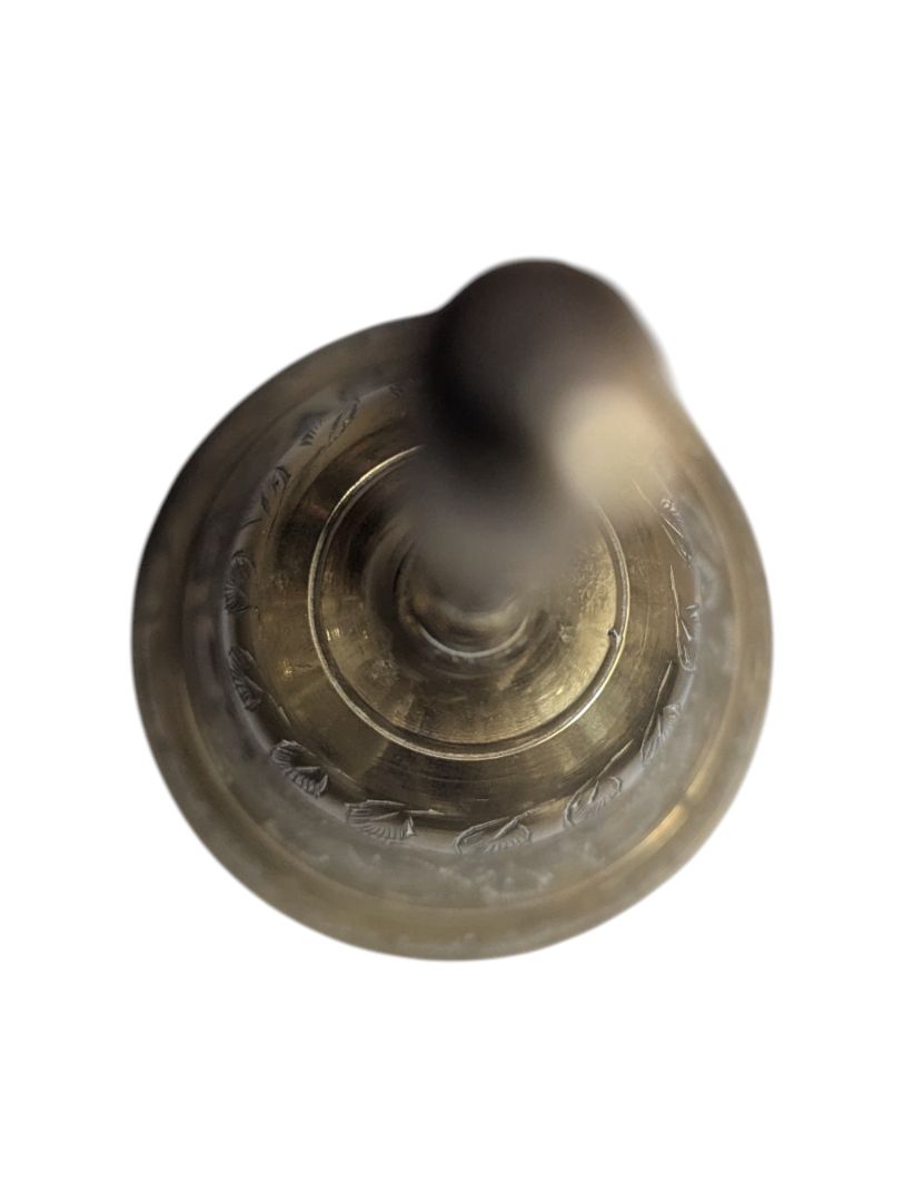 Solid Brass Handbell – Floral Engraved