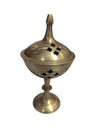 Vintage Brass Incense Burner – Pierced Floral Lid
