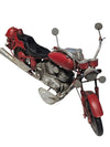 Vintage Red Metal Motorcycle Model