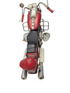 Vintage Red Metal Motorcycle Model