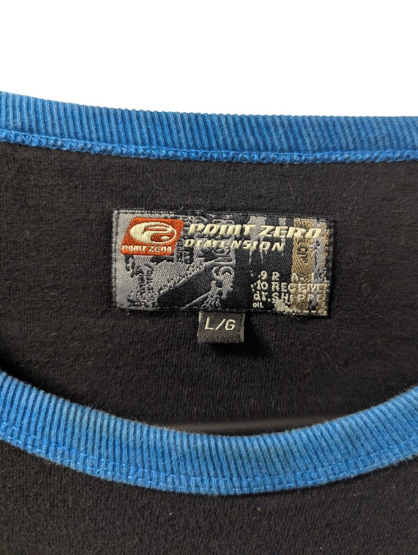 Point Zero “PZJNDNM FX” Black Long-Sleeve Layered Graphic Tee (L/G)