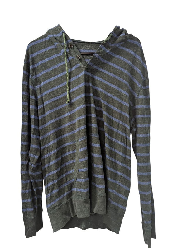 American Eagle Striped Lightweight Hooded Long-Sleeve (L/G)