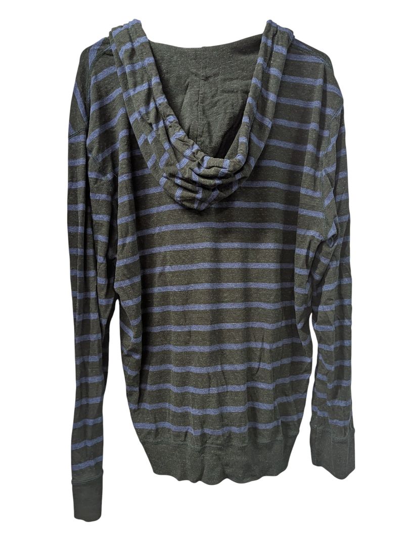 American Eagle Striped Lightweight Hooded Long-Sleeve (L/G)