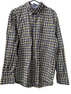 Tommy Hilfiger Yellow & Navy Plaid Button-Down Shirt (XL)