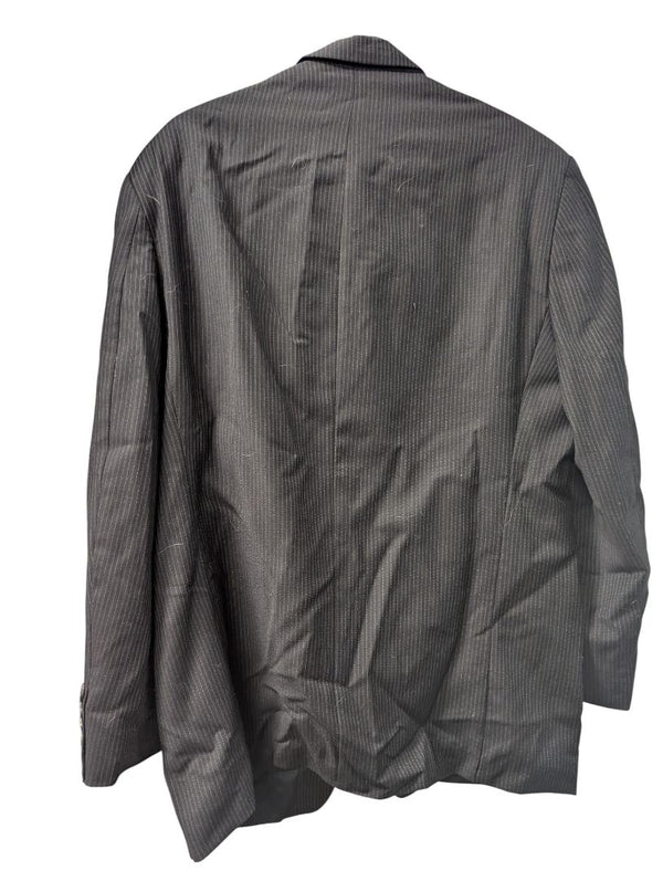 Chaps Pinstripe Wool Suit Jacket – Black/Grey