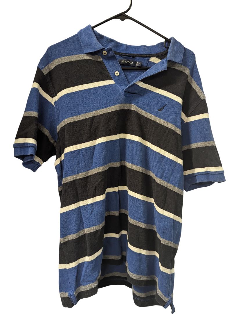 Nautica Striped Short-Sleeve Polo Shirt