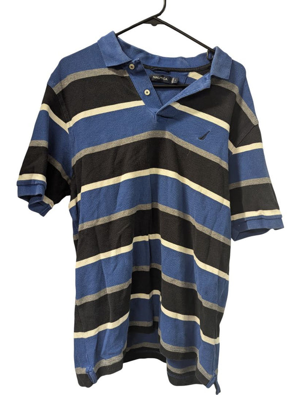 Nautica Striped Short-Sleeve Polo Shirt