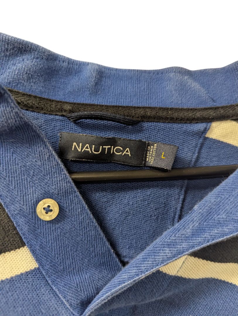 Nautica Striped Short-Sleeve Polo Shirt