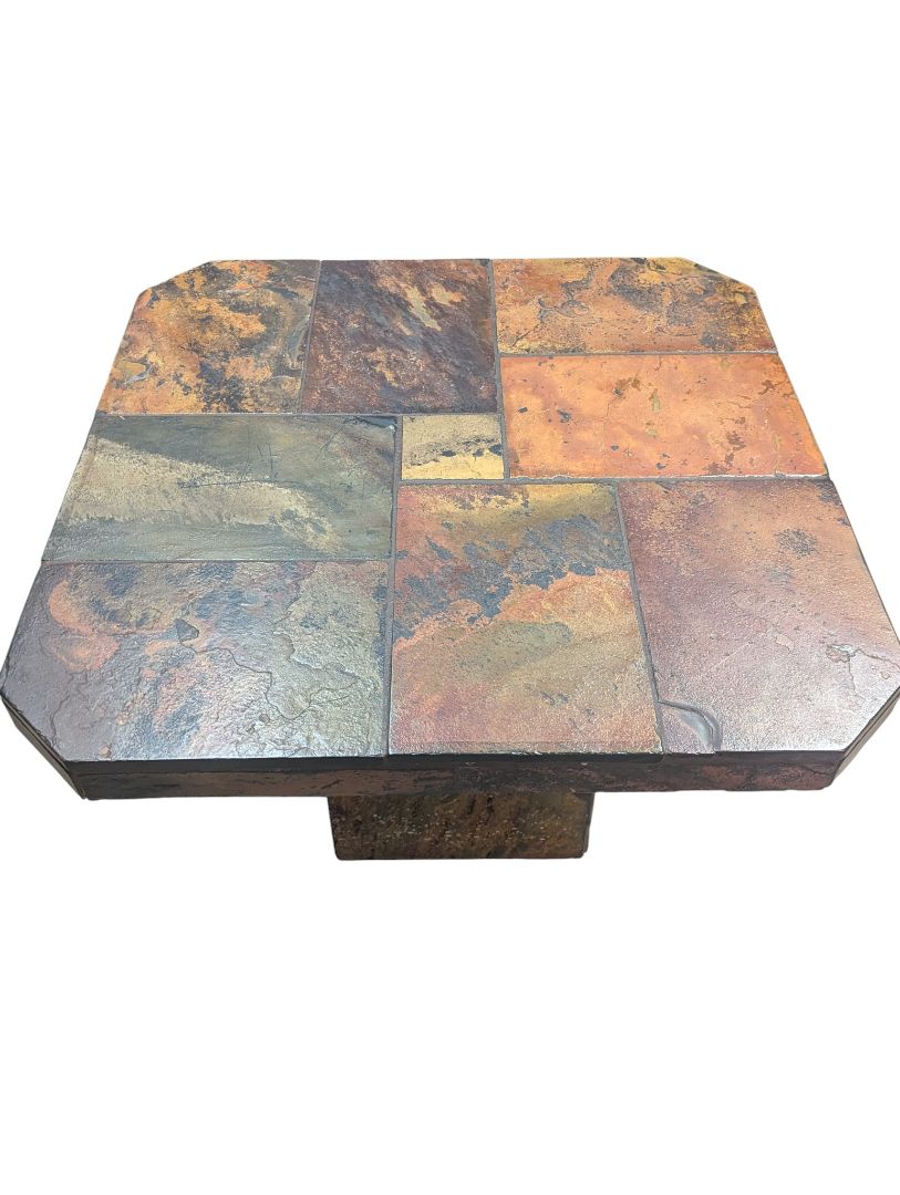 Multicolor Slate Tile Coffee Table