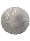 Silver Textured Leaf-Pattern Decorative Bowl