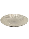 Silver Textured Leaf-Pattern Decorative Bowl