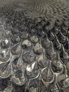Silver Textured Leaf-Pattern Decorative Bowl