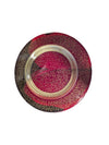 Red & Gold Decorative Charger Plate