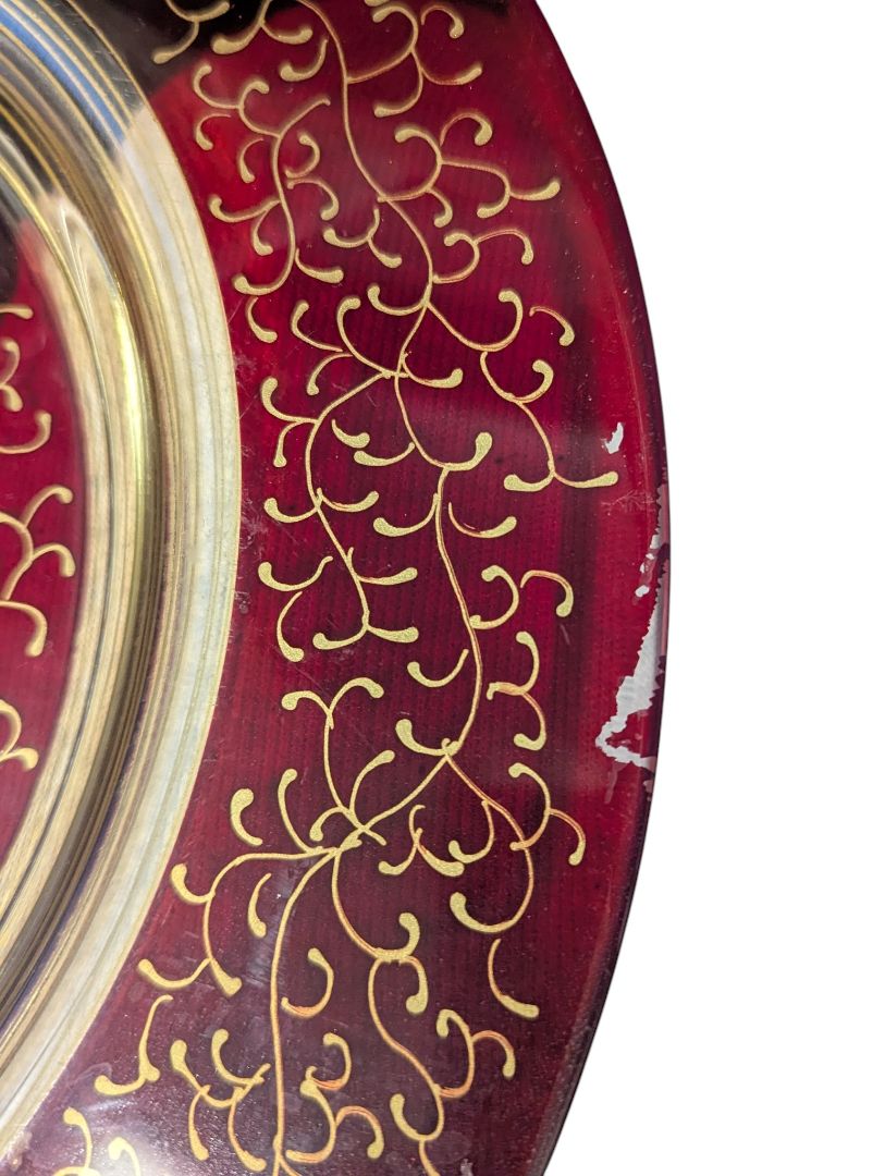 Red & Gold Decorative Charger Plate