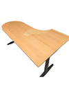Large L-Shaped Office Desk with Elevated Monitor Shelf
