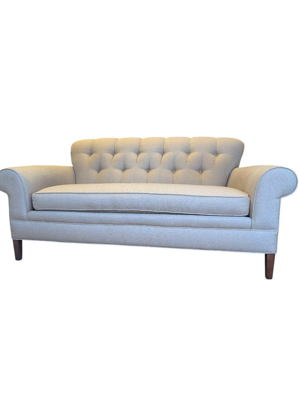Tufted Light Beige Loveseat Sofa