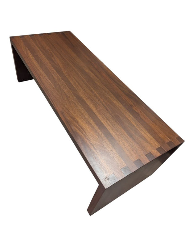 Solid Walnut Minimalist Low Table – Finger-Joint Construction