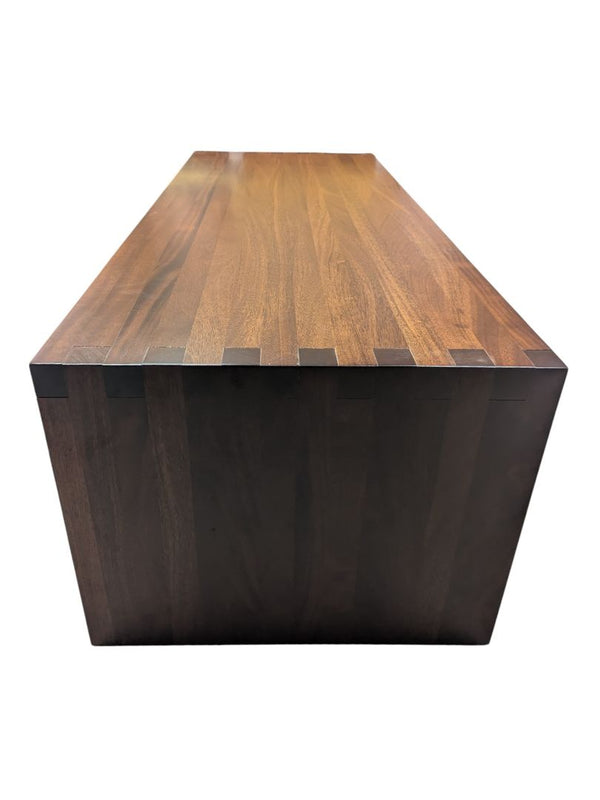 Solid Walnut Minimalist Low Table – Finger-Joint Construction
