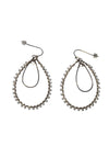 Gold-Tone Teardrop Earrings with Seed Pearls