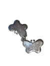 Pink Enamel Butterfly Jewelry Charm / Pendant Duo