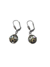 Vintage Filigree Sphere Earrings with Iridescent Crystals