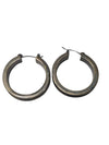Vintage Brass & Resin Hoop Earrings