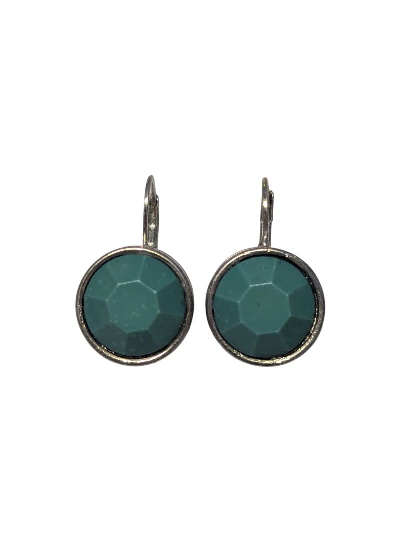Vintage Green Resin Drop Earrings