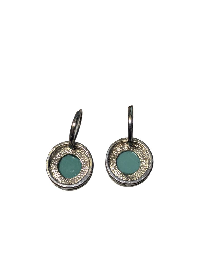 Vintage Green Resin Drop Earrings