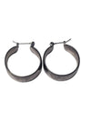 Silver-Tone Wide Hoop Earrings