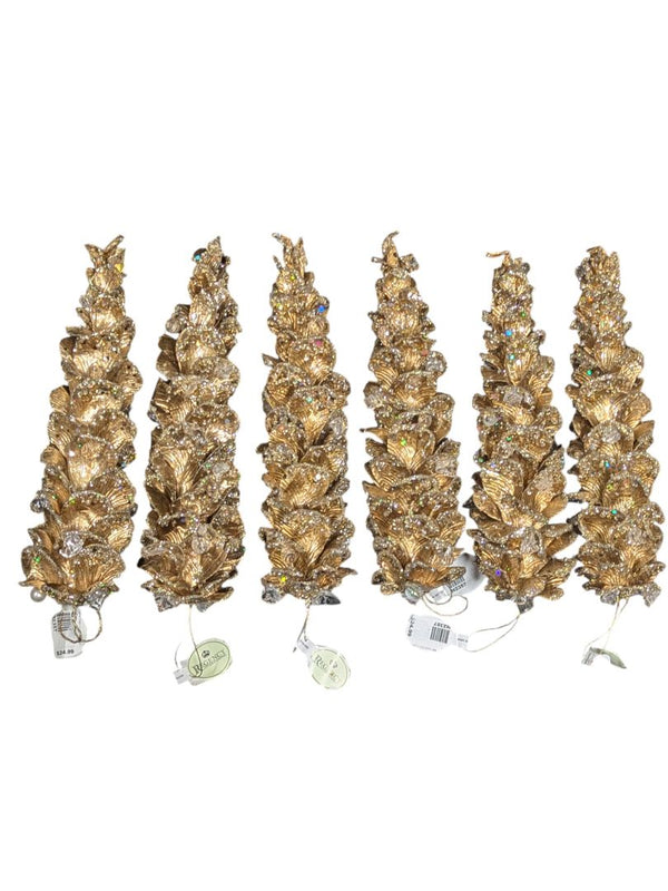 Regency International Gold Glitter Cone Trees