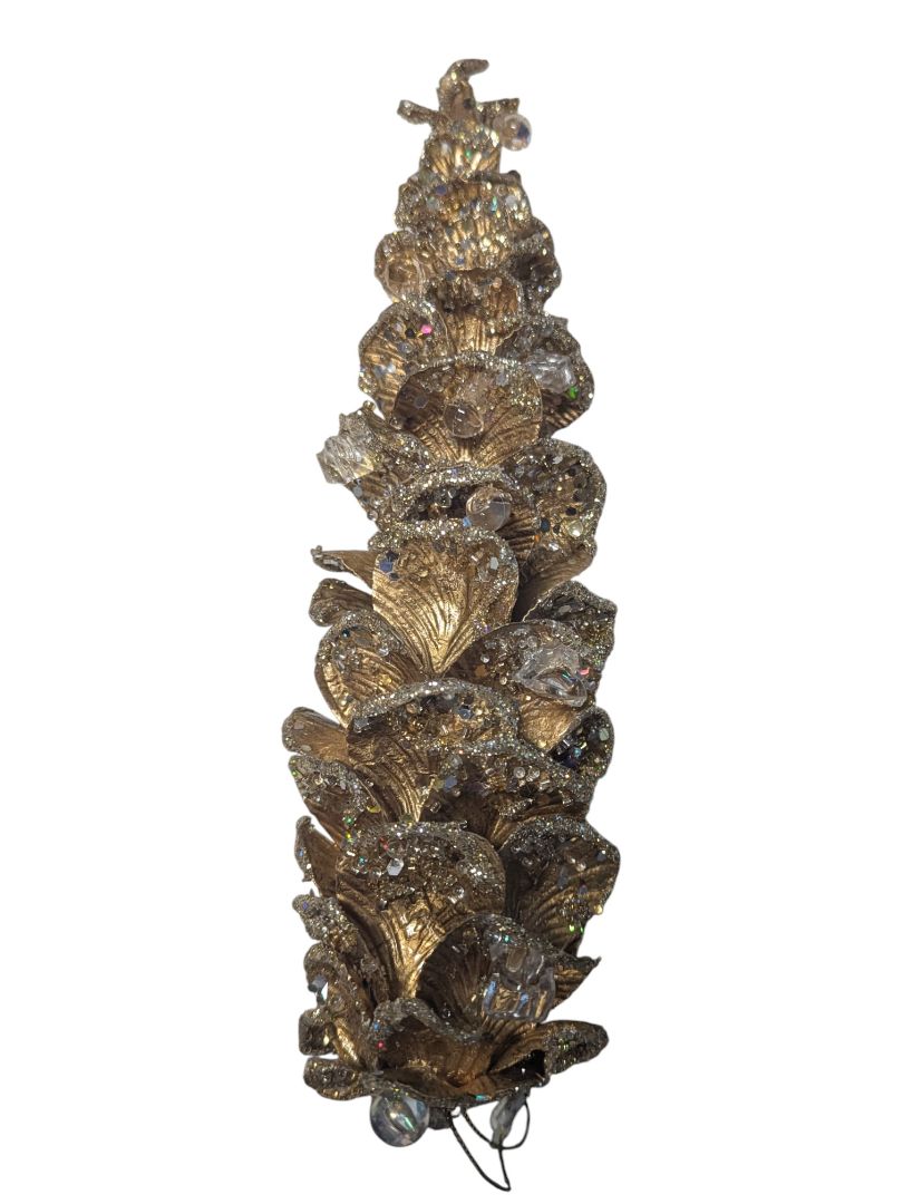 Regency International Gold Glitter Cone Trees
