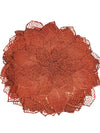 Set of Decorative Coral-Red Floral Placemats