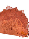 Set of Decorative Coral-Red Floral Placemats
