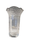 Frosted Rose Etched Glass Vase