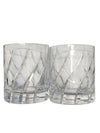 Pair of Cut Crystal Double Old Fashioned Glasses