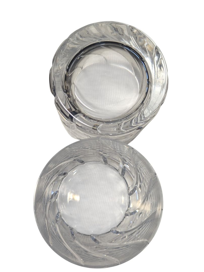 Pair of Cut Crystal Double Old Fashioned Glasses