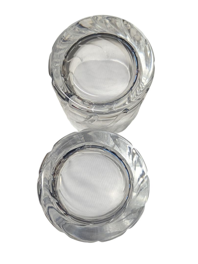 Pair of Cut Crystal Double Old Fashioned Glasses