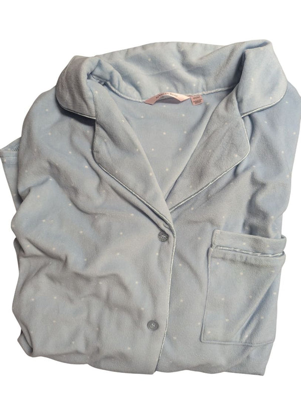 La Vie en Rose Light Blue Fleece Pajama Set