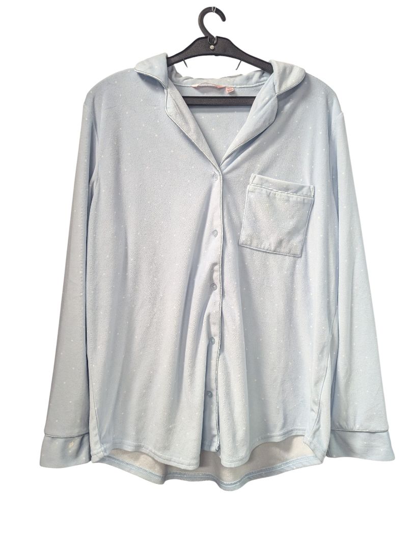 La Vie en Rose Light Blue Fleece Pajama Set