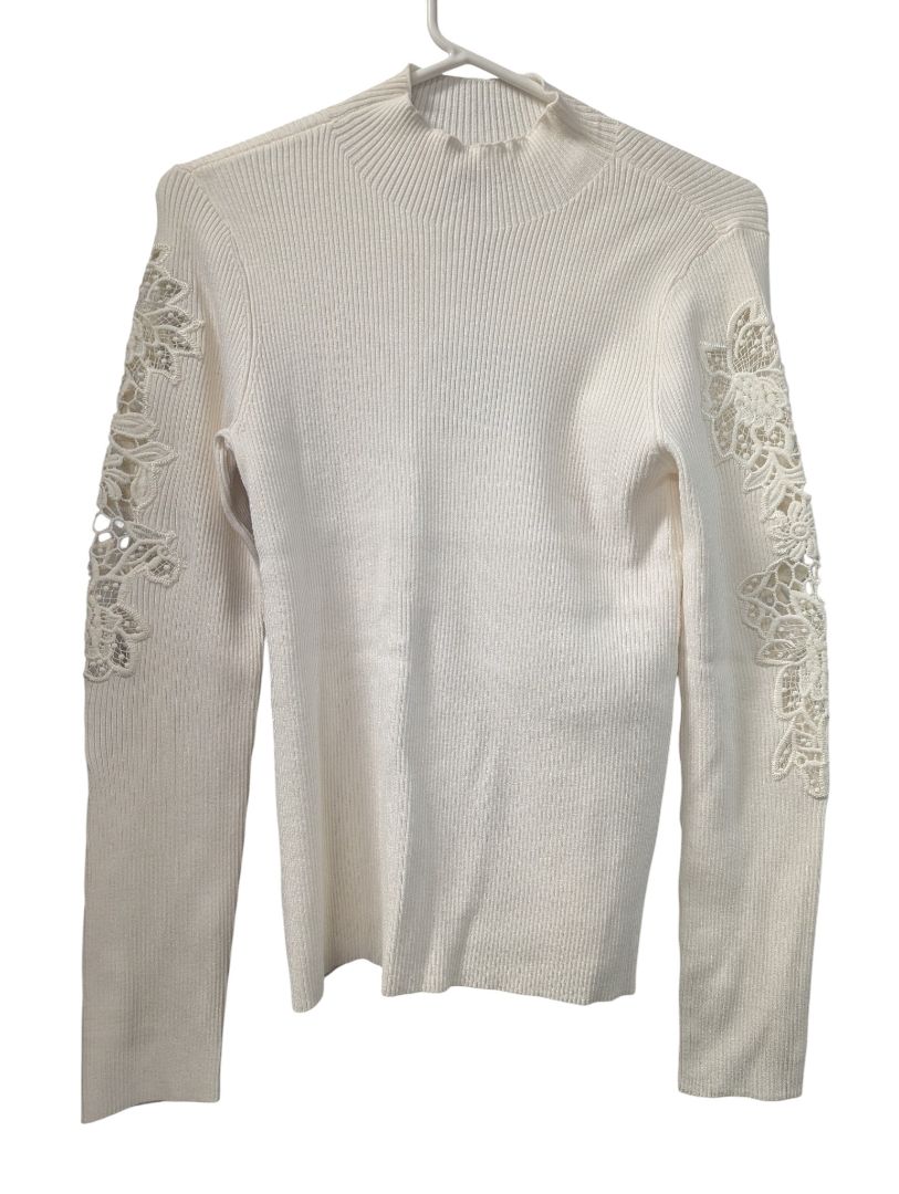 Melanie Lyne Ivory Knit Top – Size M