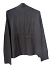 Melanie Lyne Black Mock-Neck Ribbed Sweater – Size M