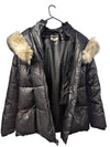 Laundry by Design Black Faux-Fur Trim Puffer Jacket – Size M