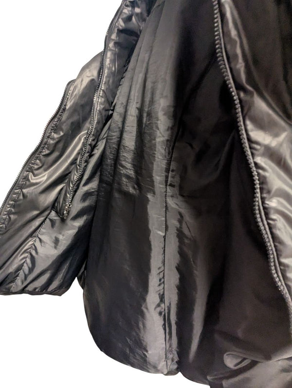 Laundry by Design Black Faux-Fur Trim Puffer Jacket – Size M