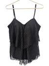 Christina Black Crochet Tankini Top