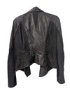 BCBGMAXAZRIA Black Mixed-Media Leather Jacket