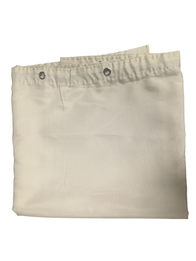 Cream Fabric Shower Curtain Liner with Metal Grommets