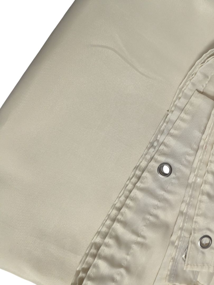 Cream Fabric Shower Curtain Liner with Metal Grommets
