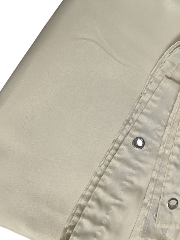 Cream Fabric Shower Curtain Liner with Metal Grommets